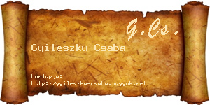 Gyileszku Csaba névjegykártya